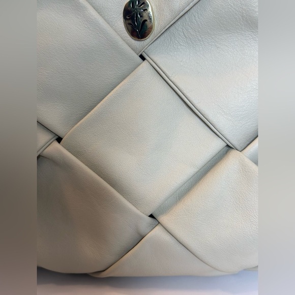 Isadora Leather Padded Woven Shoulder Bag - Picture 11 of 11